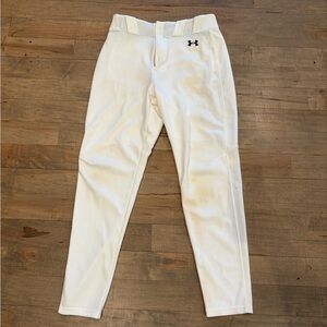 Under Armour White Baseball Pants – Men’s Medium, Tapered fit